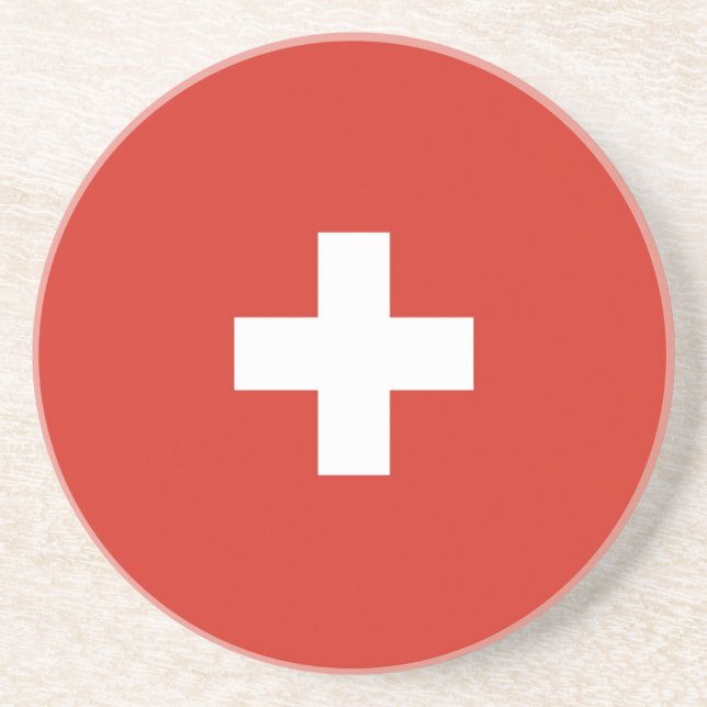 Switzerland flag coaster (Front)