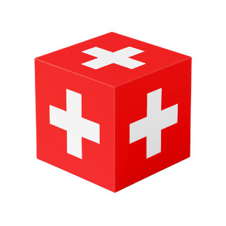 Switzerland Flag Cube
