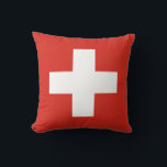 Switzerland Flag Cushion<br><div class="desc">Patriotic flag of Switzerland.</div>