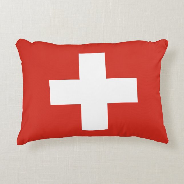 Switzerland Flag Decorative Cushion (Front)