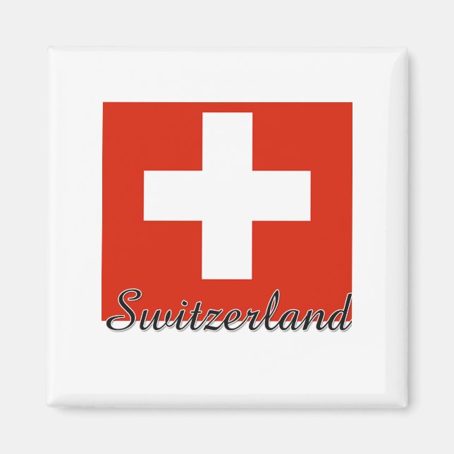 Switzerland Flag Design Magnet (Front)
