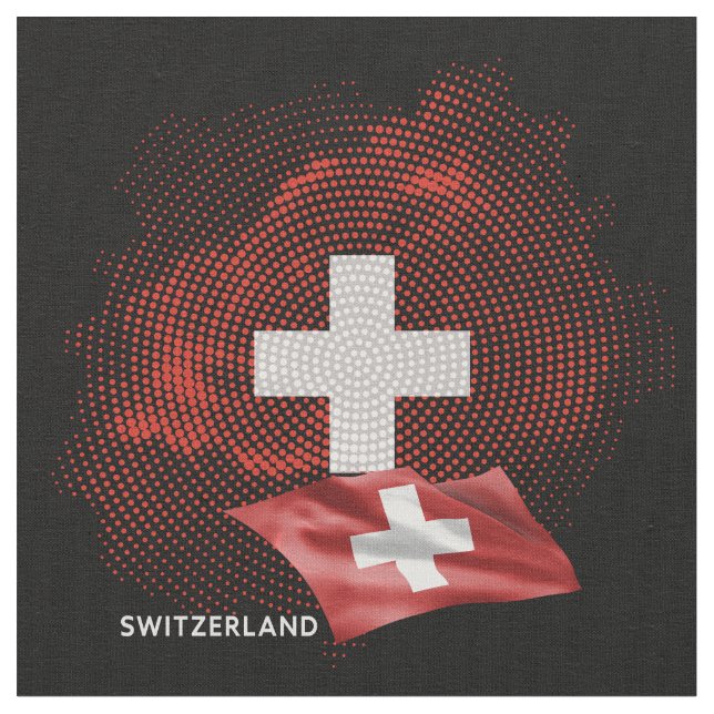 Switzerland flag fabric (Close Up)
