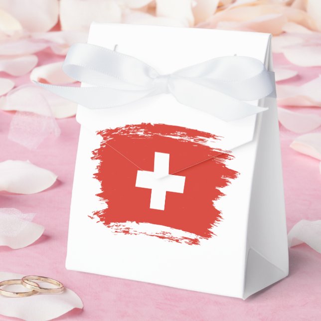 Switzerland flag favour box (Wedding)