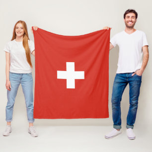 Switzerland flag fleece blanket