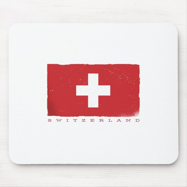 SWITZERLAND Flag For Swiss Lover Mouse Pad (Front)