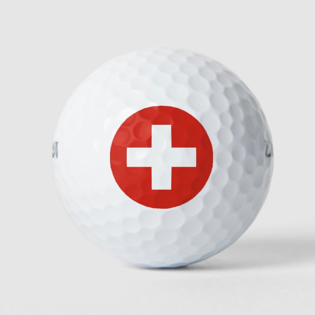 Switzerland Flag Golf Balls (Front)