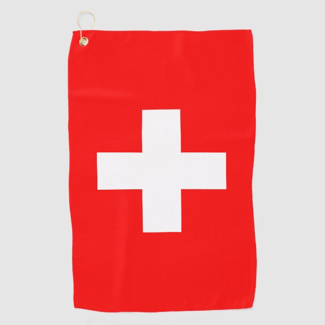 Switzerland Flag Golf Towel (Front)