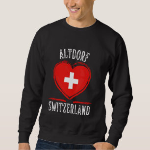 Switzerland Flag Heart Altdorf City Sweatshirt
