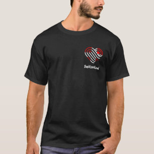 Switzerland Flag Heart Switzerland Schweiz Swiss P T-Shirt