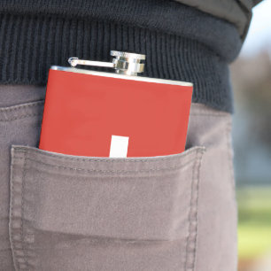 Switzerland flag hip flask