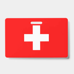 Switzerland Flag ID Badge