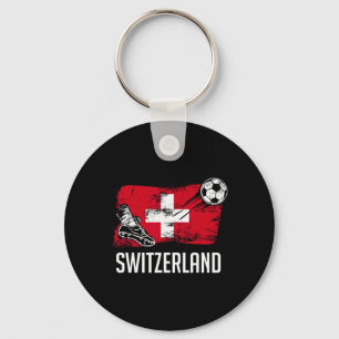 Switzerland Flag Jersey Swiss Soccer Team Swiss Key Ring