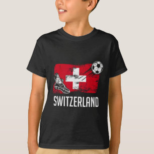 Switzerland Flag Jersey Swiss Soccer Team Swiss  T-Shirt