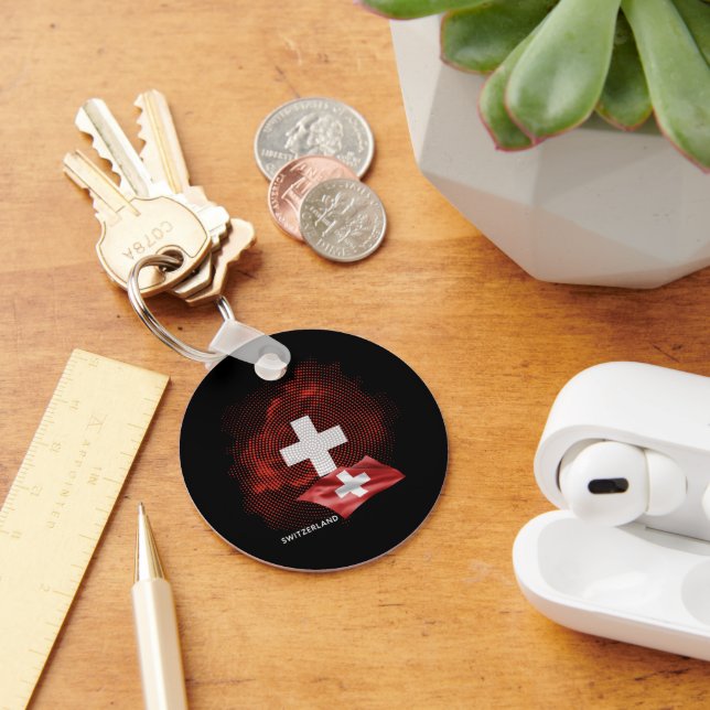 Switzerland flag key ring (Desk)