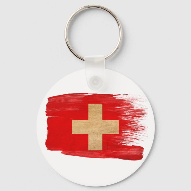 Switzerland Flag Key Ring (Front)
