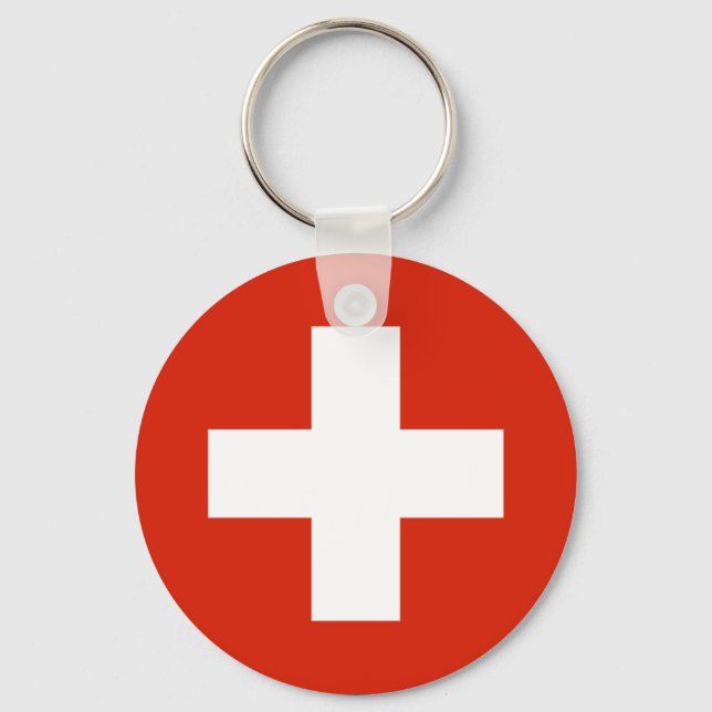 switzerland flag key ring (Front)