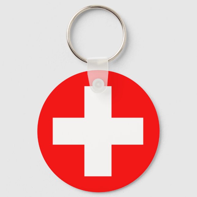 Switzerland Flag Keychain (Front)
