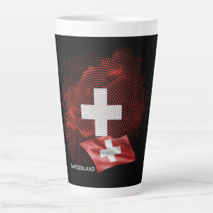 Switzerland flag latte mug