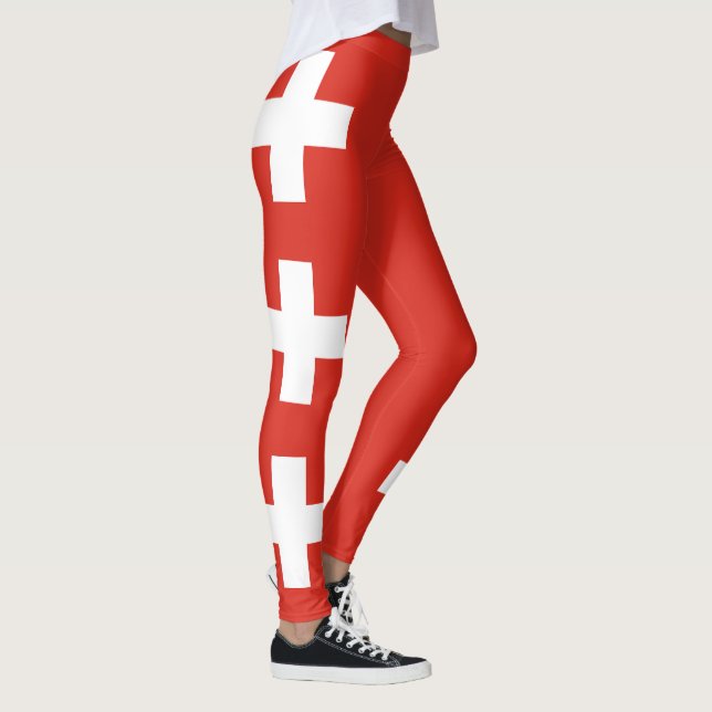 Switzerland Flag Leggings (Right)