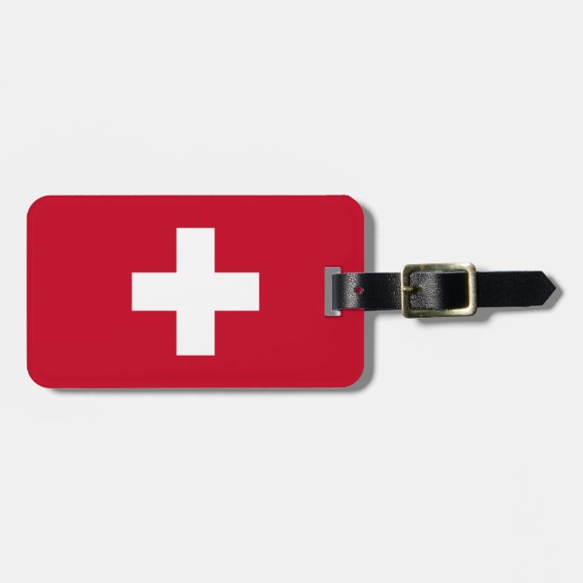 Switzerland Flag Luggage Tag (Front Horizontal)