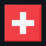 Switzerland Flag Magnet<br><div class="desc">Switzerland Flag Square Magnet</div>