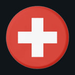 Switzerland Flag Magnet<br><div class="desc">Patriotic flag of Switzerland.</div>