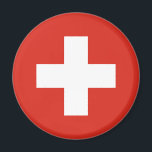 Switzerland Flag Magnet<br><div class="desc">Patriotic flag of Switzerland.</div>