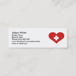 Switzerland flag mini business card