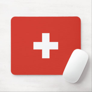 Switzerland flag mouse pad