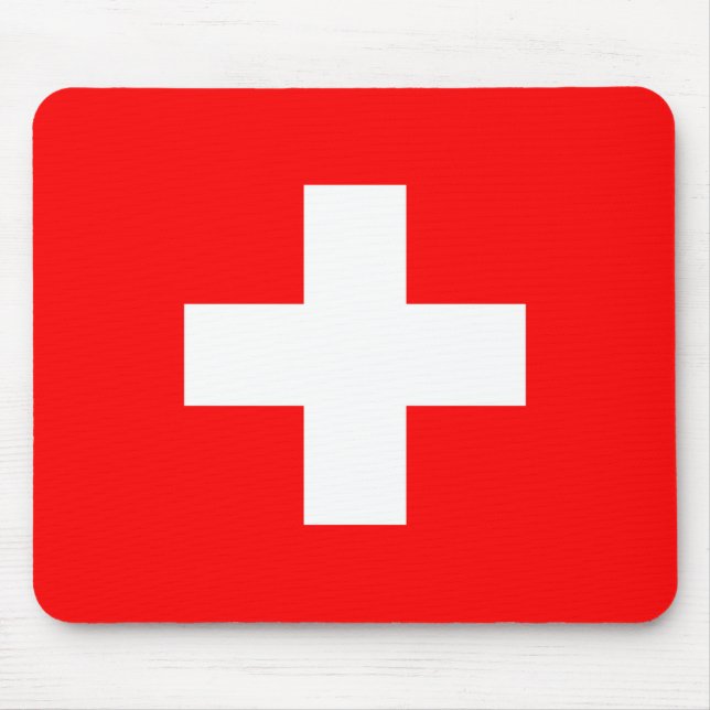 Switzerland Flag Mouse Pad (Front)