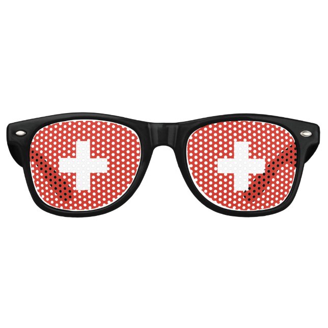 Switzerland flag Party Sunglasses (Front)