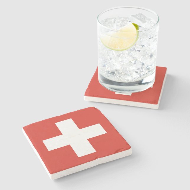 Switzerland flag phone case stone coaster (Side)