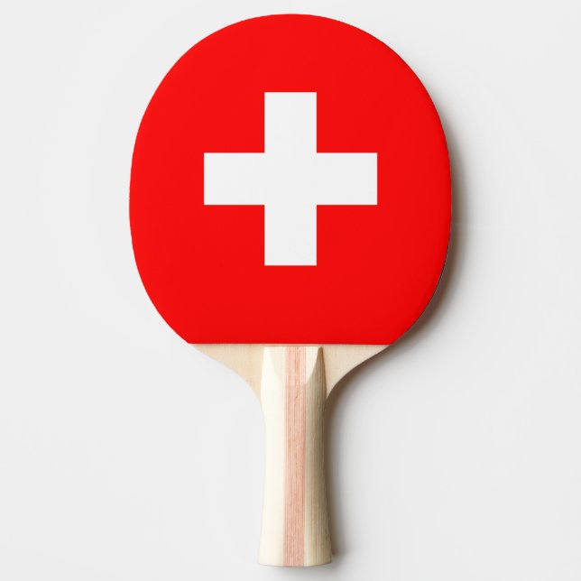 Switzerland Flag Ping Pong Paddle (Front)