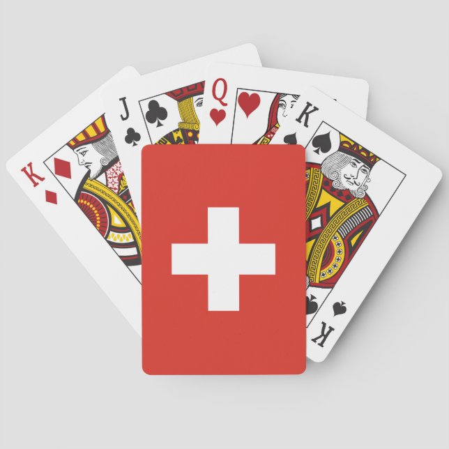 Switzerland Flag Playing Cards (Back)