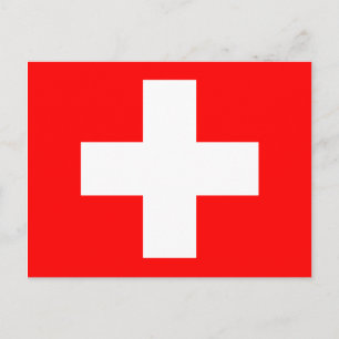switzerland flag postcard