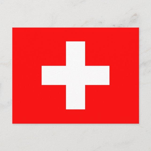 Switzerland Flag Postcard (Front)