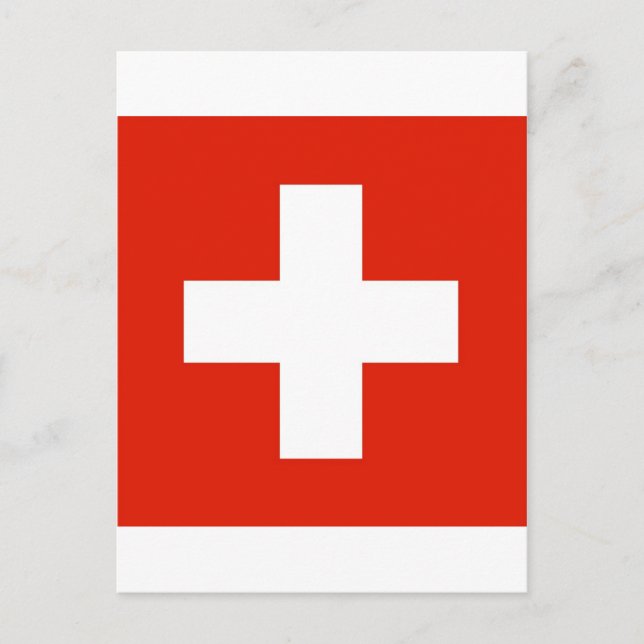 Switzerland flag postcard (Front)