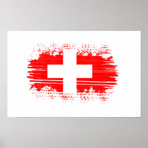 Switzerland flag poster