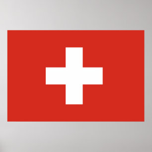 Switzerland flag Print Value Poster Paper Matte