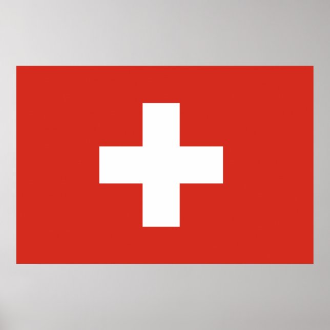 Switzerland flag Print Value Poster Paper Matte (Front)