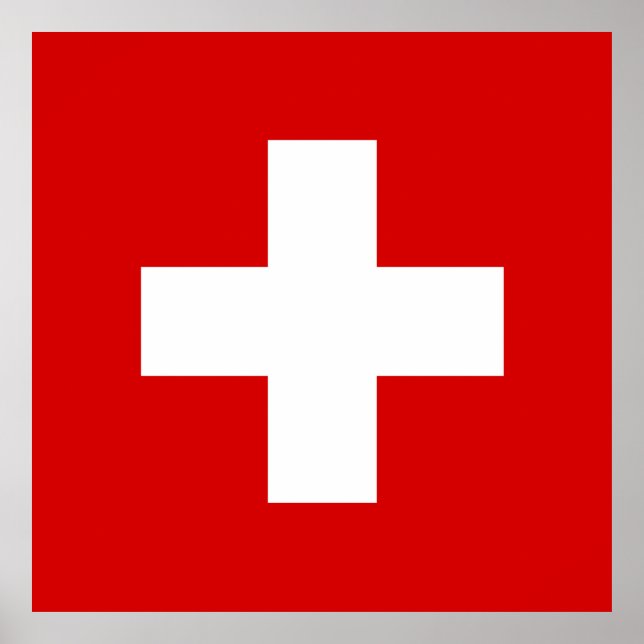 Switzerland flag quality poster (Front)