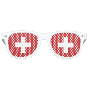 Switzerland Flag Retro Sunglasses