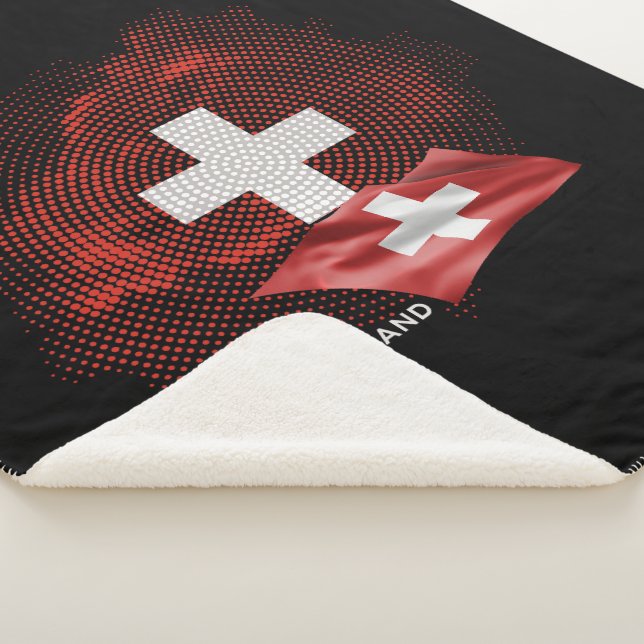 Switzerland flag sherpa blanket (3/4)