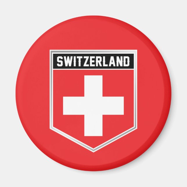 Switzerland Flag Shield Magnet (Front)
