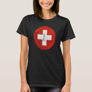 Switzerland Flag Soccer Football Swiss Football Fa T-Shirt