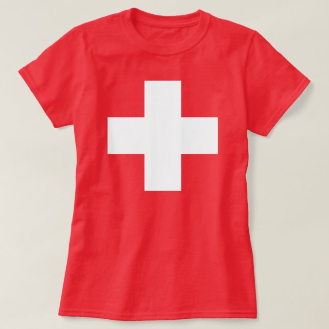 Switzerland Flag T-Shirt (Design Front)