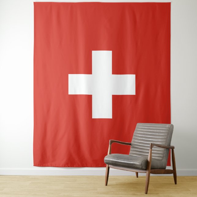 Switzerland Flag Tapestry (In Situ)