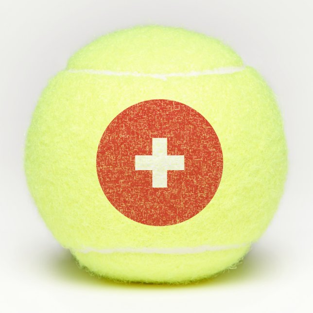 Switzerland flag tennis balls (Front)