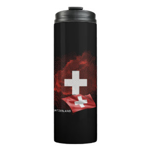 Switzerland flag thermal tumbler
