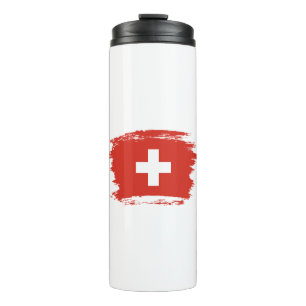 Switzerland flag thermal tumbler